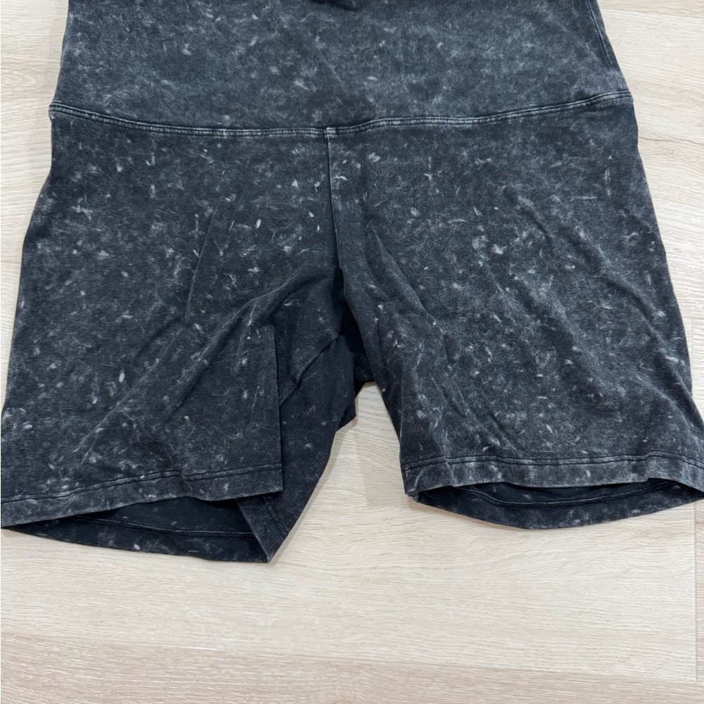 Pink Sport Women's Black Acid Wash Biker Shorts- Size Medium